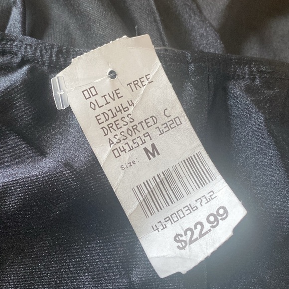 Fashion Q Black Waist Wrap Around Mini Spaghetti Dress Size Medium - Picture 7 of 12